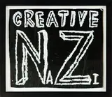 Peter Robinson, Creative NaZi, oilstick, acrylic and tape on corrugated card