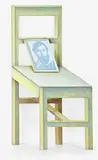 Terry Stringer, Self Portrait Chair, oil on aluminium and wood