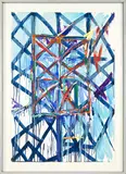 Allen Maddox, Untitled – Grid, watercolour, acrylic and oil on paper