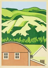 Red Barn, Lincoln by Robin White, screenprint, 15/40, sold Mar 2013