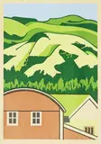 Robin White, Red Barn, Lincoln, screenprint, 15/40