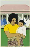 Robin White, Mere and Siulolovau, Otago Peninusla, screenprint, 18/50