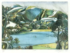 Inlet by Stanley Palmer, bamboo engraving, 58/60, sold Mar 2013