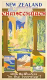 Nz Railways Publicity Branch, Christchurch, New Zealand South Island The Playground of the Pacific with the Wonders “on the doorstep”!, lithograph archivally mounted to linen, c.1935