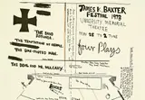 Colin McCahon, James K Baxter Festival 1973, screenprint