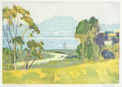 John Weeks, Summer Afternoon – Auckland, watercolour