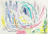 Gretchen Albrecht, Current (Oriental), pastel on paper