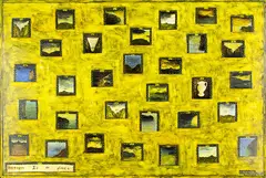 Peter Cleverley, Heaven is a Place, oil and gold leaf on gesso on board