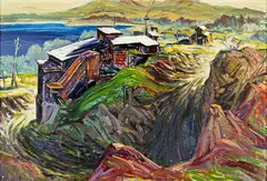 Herbert Richard Tornquist, Sunday at the Quarry, oil on board