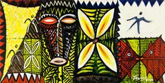 Fatu Feu’u, Malaga Faiā, acrylic on board
