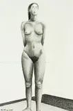 Don Binney, Standing Female Nude, graphite on paper