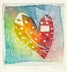 Philipa Blair, Mon Coeur, etching, 1/25