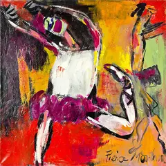 Piera McArthur, Dancers Practising, acrylic on canvas