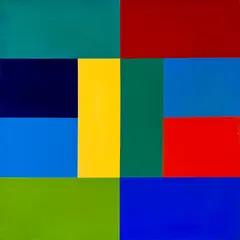 Anne Reithmier, Colour Concept No. 1., acrylic and liquid glass on canvas