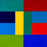 Anne Reithmier, Colour Concept No. 1., acrylic and liquid glass on canvas