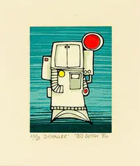 Ted Dutch, Signaller, etching, 21/50
