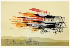 Flying Machine by Ted Dutch, screenprint, 116/180, sold Mar 2013