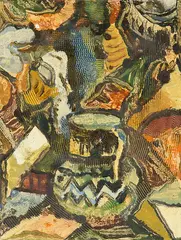 Decorated Jug by John Weeks, monotype on paper, offered Mar 2013