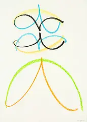 Michael Smither, Untitled – Harmonic Drawing, oil pastel on paper