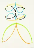 Michael Smither, Untitled – Harmonic Drawing, oil pastel on paper