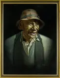 Charles McPhee, A Maori Joke, oil on velvet