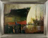 Arthur Dagley, Port Series A/4, acrylic on board