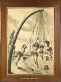 Thomas Ryan, A Maori Swing, ink and wash on paper