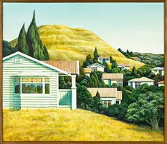 Peter Siddell, Summer City, acrylic on board
