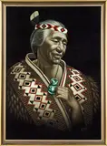 Charles McPhee, Old Maori Woman, acrylic on board