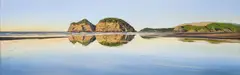 Bethells Beach I by Justin Boroughs, oil on board, sold Dec 2012