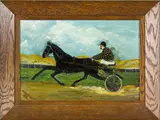 G. H Willoughby, Rita (record = 1 Mile 2.30.), owner and trainer J. McKewan, oil on canvasboard