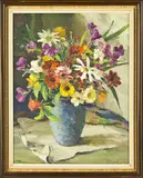 Ida Gertrude Eise, Flower Study, oil on board