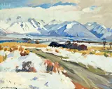 Sydney Lough Thompson, Snow Scene from Mount Harper’s Hostel