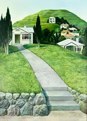 Untitled – Auckland Landscape by Peter Siddell, oil on board, offered Nov 2012
