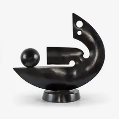 Soft Geometric Study Curled by Paul Dibble, cast bronze, 2/3, sold Nov 2012