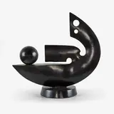 Paul Dibble, Soft Geometric Study Curled, cast bronze, 2/3