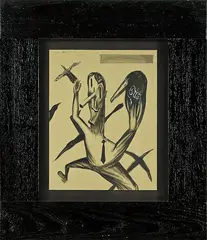 Untitled by Bill Hammond, ink and wash and bodycolour on paper, offered Nov 2012