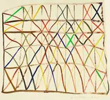 Untitled – Grid by Allen Maddox, oil on paper, offered Nov 2012
