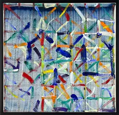Untitled by Allen Maddox, oil on unstretched canvas, circa 1976, sold Nov 2012