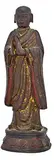 Ming Dynasty (1368 – 1644) by Chinese figure of a Buddhist monk, Monk standing with hands in prayer raised from a lotus base. Traces of original red lacquer and gilding. [Loss to small , sold Nov 2012