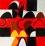 David Graham, Set Seven, oil on board