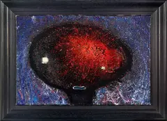 The Poet Explodes by Michael Illingworth, oil on canvas, sold Sep 2012