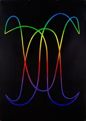 Polyphonic Cord No. 7 by Michael Smither, acrylic on unstretched canvas, 1981, sold Sep 2012