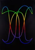 Michael Smither, Polyphonic Cord No. 7, acrylic on unstretched canvas, 1981