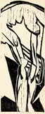 Philip Clairmont, Female Figure, woodcut, 2/5