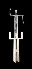 Richard Reddaway, He He, concrete and aluminium, 1992