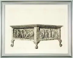 William Dunning, Canterbury Memorial Table, graphite on paper
