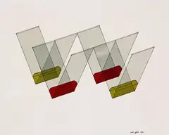 Carl Sydow, Untitled Suspension Drawing, letrafilm, letratone, pen and black ink on paper