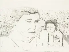 Family at Barry's Bay by Jeffrey Harris, graphite on paper, sold Sep 2012