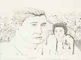 Jeffrey Harris, Family at Barry's Bay, graphite on paper